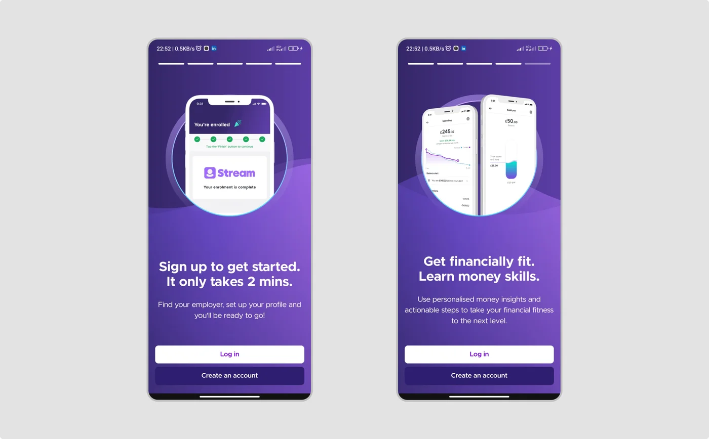 Wagestream Before Redesign